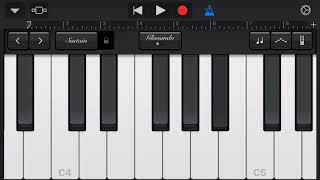 Tokyo Ghoul opening 1 on phone piano lol(garage band app)