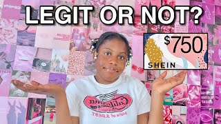 $750 Shein gift card flash rewards Review ~ Is it a scam or legit?