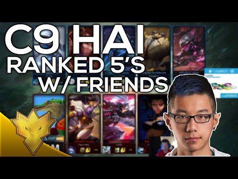 C9 Hai Ranked 5s w/ Bjergsen, Dyrus, Doublelift & Oddone - Funny Moments & Highlights