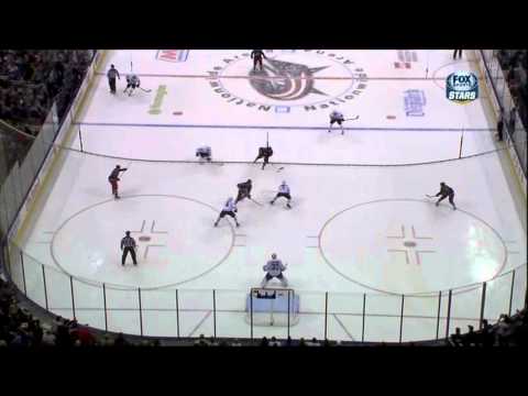 Derek Dorsett goal 28 Jan 2013 Dallas Stars vs Columbus Blue Jackets NHL Hockey