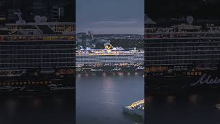 🛳️1️⃣ Mein Schiff 1 heute am frühen Morgen in Hamburg. 🤩 #MeinSchiff #MeinSchiff1 #Hamburg