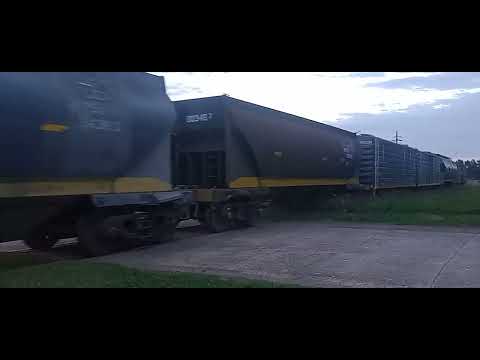 Tren carguero pasando por Villada Santa Fe 