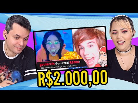 REACT DOANDO R$2000 PARA STREAMERS fingindo ser o GOULARTE (MrPoladoful)