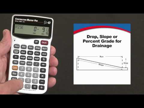 How to do Drop or Slope Calculations | Construction Master Pro