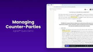 Agree.com Quick Demo — Managing Counter-parties