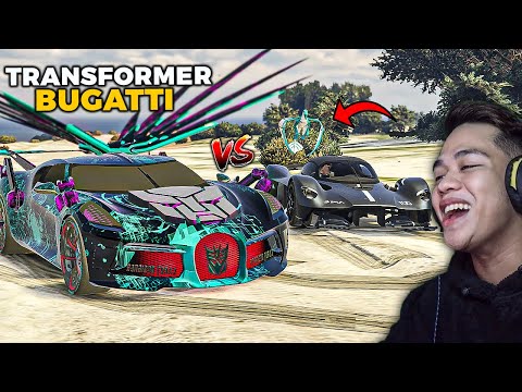 Animated BUGATTI vs Dragon Supercar - Drag Race | GTA 5