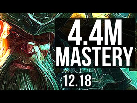 GANGPLANK vs VEL'KOZ (MID) | 4.4M mastery, 4/0/6, 1500+ games | EUW Master | 12.18
