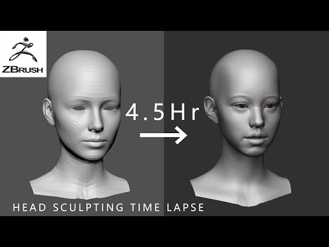 #047 ZBrush 2022 : Head Free Sculpting (Time Lapse)