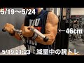 ダイエットをして血管が出てきた無職ボディビルダーの減量生活 5/19〜5/24