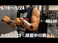 ダイエットをして血管が出てきた無職ボディビルダーの減量生活　5/19〜5/24