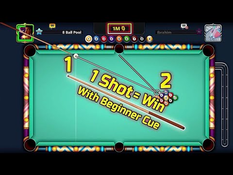 New Golden Break 9 Ball Pool 1 Shot=Win 100% With Beginner Cue - 8 Ball Pool Low Level Players Shots