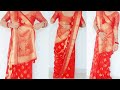 How To Drape Silk Saree In Gujarati Style Perfectly Easily Pleats And Pallu Tricks For Beginners