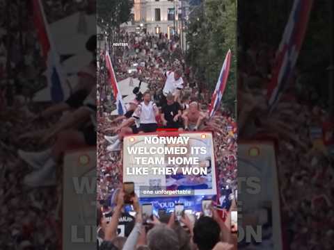 Norway welcomed its team home like it won