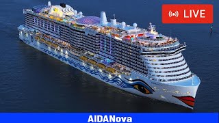SHIPS TV - AIDANova Cruise Ship Departing Port of Southampton (LIVE)
