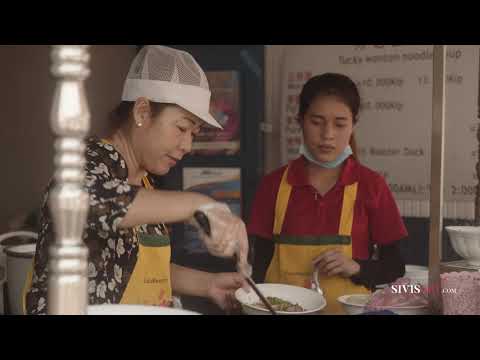 Restaurante de macarrão Tucky em Vientiane, Laos por Sivis'Art