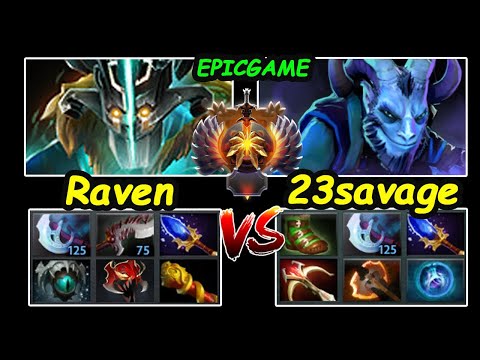 23savage [Riki] vs Fnatic Raven [Juggernaut] Epicgame KING OF SEA CARRY BATTLE Dota 2 7.28b Gameplay