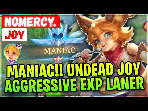 MANIAC!! Undead Joy Aggressive Exp Laner [ Syno Joy ] nomercy. - Mobile Legends Emblem And Build