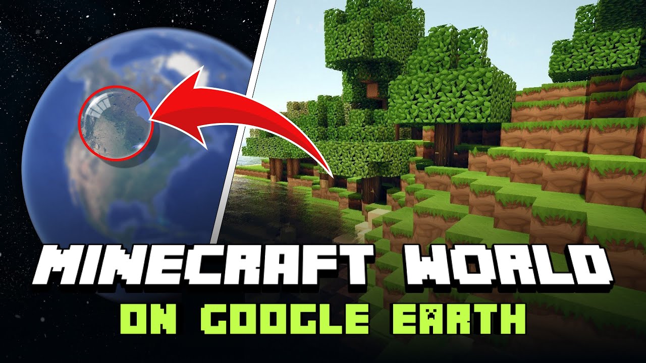 Hidden Minecraft World 🌳 on Google Earth 🌍 and Google Maps #googleearth #googlemaps #minecraft