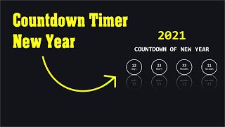 New Year Countdown Clock using Html CSS &amp; vanilla Javascript | World JS