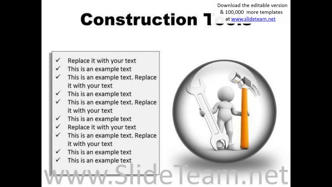 construction tools industrial powerpoint presentation slides c pptx