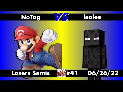 RVA Smash #41: NoTag (Mario) vs leolee (Steve) - Losers Semis - Super Smash Bros Ultimate SSBU