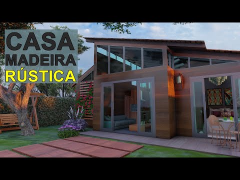 Casa rústica 2 quartos 73m² | Casa de madeira | casa de campo