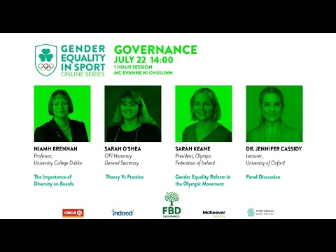OFI Gender Equality in Sport Online Series - Week 3 - Focus on Governance
