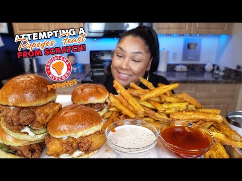 MAKING MY POPEYE ORDER FROM SCRATCH | RECIPE INCLUDED + MUKBANG