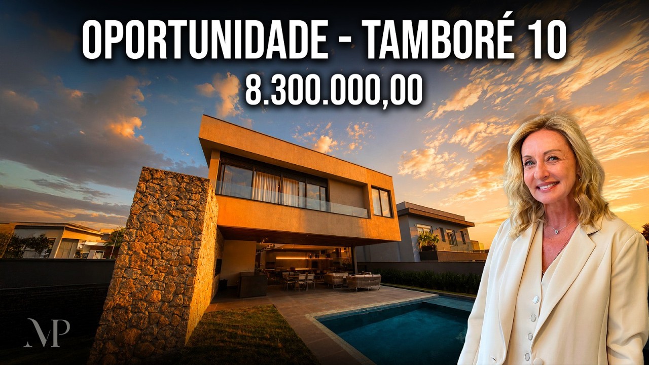 Casa com 4 suítes e vista permanente para a mata à venda no Tamboré 10