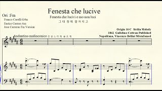 MR  2-79 Fenesta che lucive 그대 창에 불 꺼지고 Antica Napoletana 나폴리 노래 G#m 올림사단조 (For High Voice)