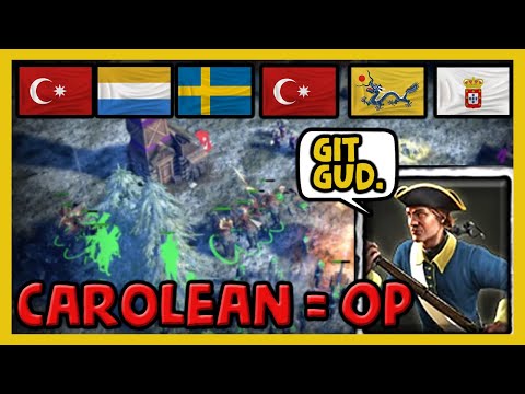 CAROLEANS are OP! | 6 Player FFA | Age of Empires 3: Definitive Edition