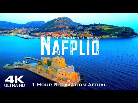 [4K] NAFPLIO Ναύπλιο 🇬🇷 1 Hour Drone Aerial Relaxation Film | Greece Πελοπόννησος Ελλάδα