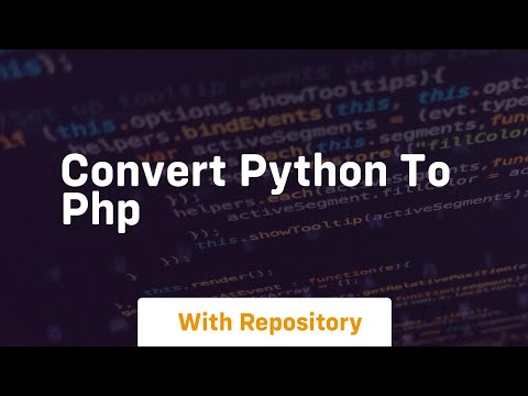 Convert Python To Php