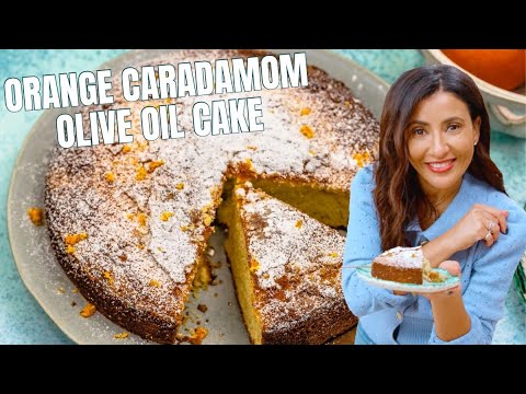 Orange Cardamom Olive Oil Cake! Deliciously moist and citrusy!