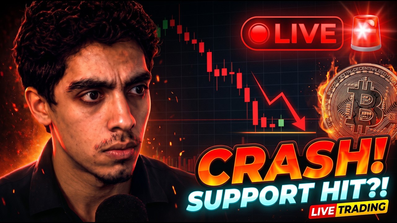Bitcoin Crash - Support Hit Now ?? (Live Trading Session)🚨