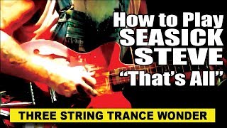 How to Play Seasick Steve's "That's All" on a 3-String Trance Wonder