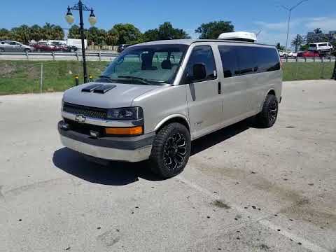 877-544-8473 20" Inch Fuel Assault Black Rims Chevy Express Van Staggered Wheels Custom Work Truck