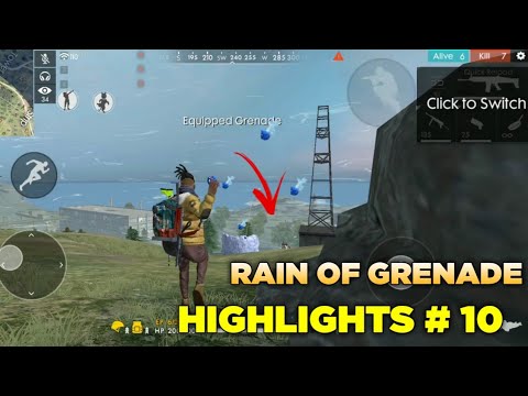 FREE FIRE | RAIN OF GRENADE !!! | GAMEPLAY HIGHLIGHTS # 10 !!!