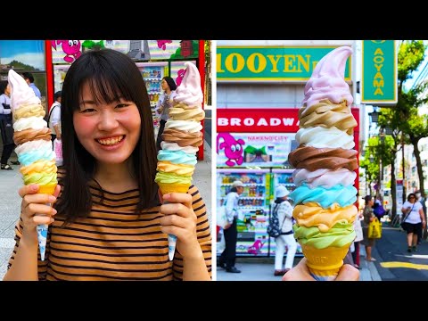 Giant Rainbow Softserve Cone Is Over 15 Inches Tall