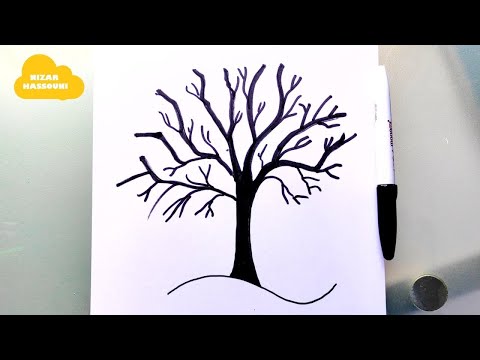 Comment dessiner un arbre sans feuille facile