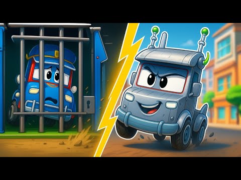 Super Policijski Auto u zatvoru zbog Zlog Robotskog Blizanca!