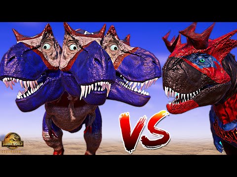 Captain America 3 Head T-REX Vs THOR I-REX & Godzilla V-REX Jurassic World Evolution Dinosaurs Fight
