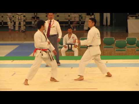 JKA 56th All Japan Kumite Inokoshi vs Chubachi 　第56回協会全国　猪越選手 対 忠鉢選手(途中から）