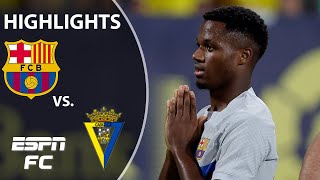 FC Barcelona vs. Cadiz | LaLiga Highlights | ESPN FC