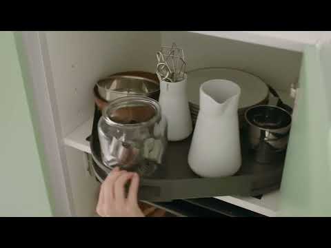 Kit plateau tournant Turnmotion III pour placard + accessoires de pose KESSEBÖHMER