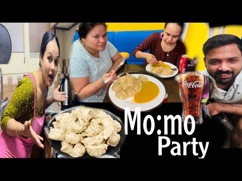MO:MO party🇳🇵यती रसीलो घ्यु मोःमो साथमा टिम्मुर को पिरो अमिलो अचार थपी थपी खादै😋Mukbang 