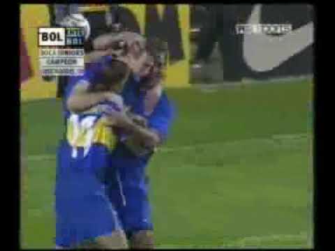 Gol de Arruabarrena a Peñarol (Boca 3-Peñarol 1 19-04-2000)