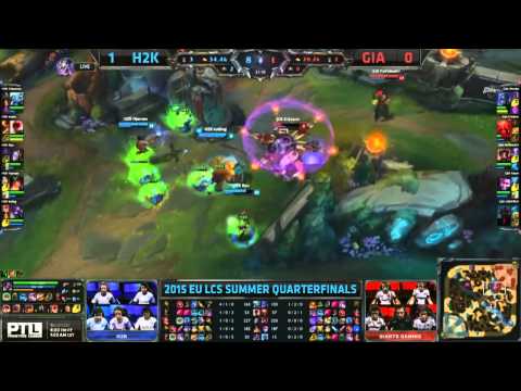 H2K vs GIA EU LCS Championship series Summer Playoffs 2015 H2k Gaming vs Giants game 2 highlights