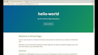 Create Your First GitHub Pages Website