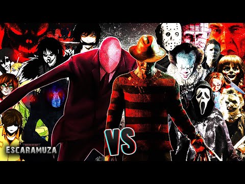 CREEPYPASTAS vs PELICULAS DE TERROR RAP | Escaramuza - Keyto ft. 33 Artistas | Halloween 2021